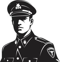 réel héros dans vecteur police officier art faire respecter le loi police officier vecteur dessins