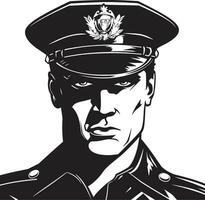 loi et commande dans vecteur police officier art vitrine le battre va sur police officier vecteur la vie