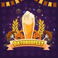 célébrer la fête de l'oktoberfest avec de la bière vecteur