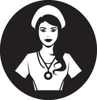 infirmière Icônes représentant dévouement et courage infirmière vecteur illustration esthétique hommage à guérison