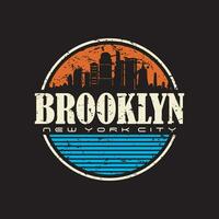 Brooklyn, Nouveau york typographie T-shirt conception, style collège Brooklyn Vêtements imprimer. illustration dans vecteur format, Etats-Unis typographie t chemise conception.