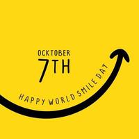 Happy world smile day banner vector illustration