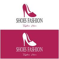 logo pour aux femmes haute talon des chaussures cette est élégant et luxueux et féminin. logo pour entreprise, aux femmes chaussure boutique, mode, chaussure entreprise, beauté. vecteur