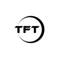 tft lettre logo conception, inspiration pour une unique identité. moderne élégance et Créatif conception. filigrane votre Succès avec le frappant cette logo. vecteur