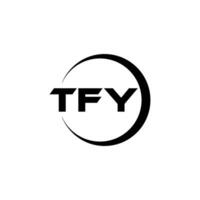 tfy lettre logo conception, inspiration pour une unique identité. moderne élégance et Créatif conception. filigrane votre Succès avec le frappant cette logo. vecteur