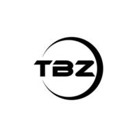 tbz lettre logo conception, inspiration pour une unique identité. moderne élégance et Créatif conception. filigrane votre Succès avec le frappant cette logo. vecteur