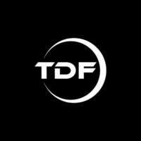 tdf lettre logo conception, inspiration pour une unique identité. moderne élégance et Créatif conception. filigrane votre Succès avec le frappant cette logo. vecteur