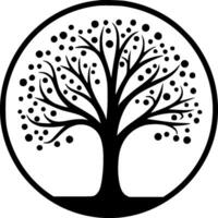 arbre - minimaliste et plat logo - vecteur illustration