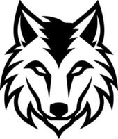 Loup - minimaliste et plat logo - vecteur illustration