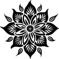 mandala, noir et blanc vecteur illustration