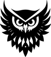 hibou - minimaliste et plat logo - vecteur illustration