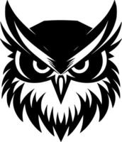 hibou, noir et blanc vecteur illustration