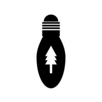 Noël lumière ampoule icône conception vecteur