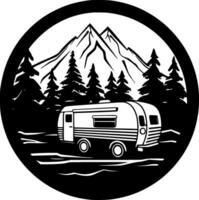 camping, minimaliste et Facile silhouette - vecteur illustration