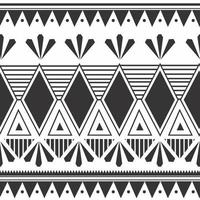 motifs uniques de modèle sans couture de style maori dessinés à la main tribal vecteur