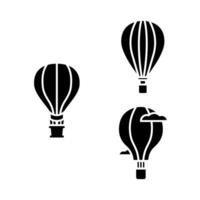 air ballon icône ensemble conception vecteur