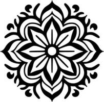 mandala, noir et blanc vecteur illustration