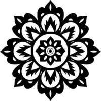 mandala, minimaliste et Facile silhouette - vecteur illustration