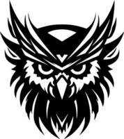 hibou, noir et blanc vecteur illustration