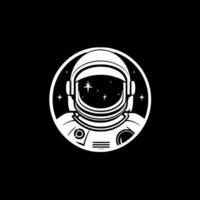 astronaute, noir et blanc vecteur illustration