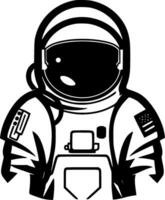 astronaute, minimaliste et Facile silhouette - vecteur illustration