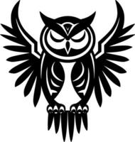 hibou, noir et blanc vecteur illustration