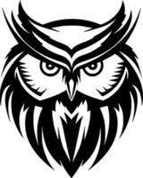 hibou, noir et blanc vecteur illustration