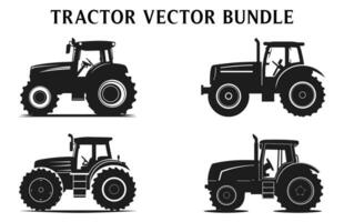 tracteur silhouettes clipart, silhouette de tracteur illustration vecteur paquet