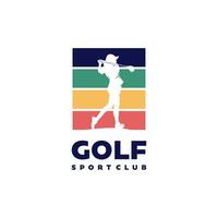 ancien le golf club logo conception vecteur illustration