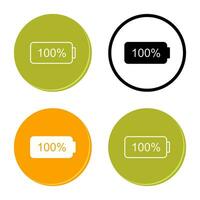 icône de vecteur de batterie pleine unique