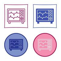 icône de vecteur de moniteur de fréquence cardiaque