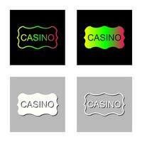 icône de vecteur de signe de casino