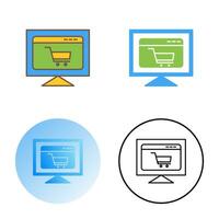 icône de vecteur de site de commerce électronique