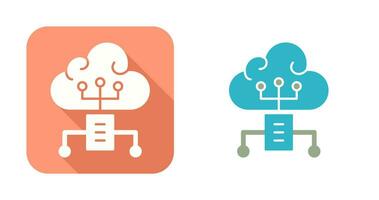 icône de vecteur de cloud computing