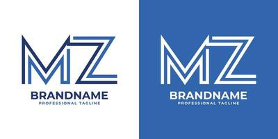 lettre mz ligne monogramme logo, adapté pour affaires avec mz ou zm initiales. vecteur
