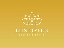 luxe lotus logo modèle et modifiable vecteur