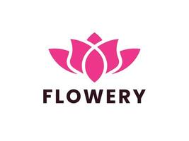 beauté fleuriste fleur logo modèle vecteur