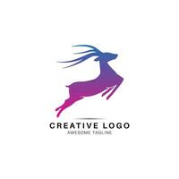 cerf Créatif logo conception icône vecteur
