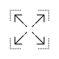 redimensionner et échelle réduire développer Zoom symbole contour vecteur