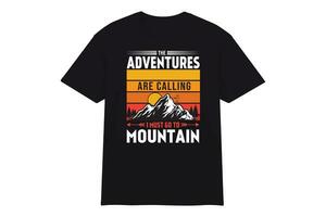 Montagne T-shirt conception vecteur