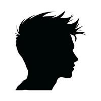 s'estomper la Coupe de cheveux silhouette clipart, Hommes cheveux Couper vecteur, branché élégant Masculin coiffure silhouette vecteur