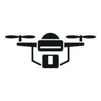 parcelle ville drone livraison icône Facile vecteur. éloigné contrôle vecteur