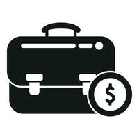 valise stratégie affaires icône Facile vecteur. taux argent vecteur