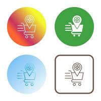icône de vecteur de magasinage de santé en ligne