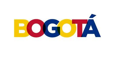 Bogota dans le Colombie emblème. le conception Caractéristiques une géométrique style, vecteur illustration avec audacieux typographie dans une moderne Police de caractère. le graphique slogan caractères.
