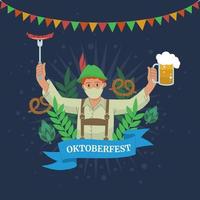 célébrer l'oktoberfest dans une nouvelle normalité vecteur