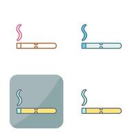 icône de vecteur de cigare allumé unique