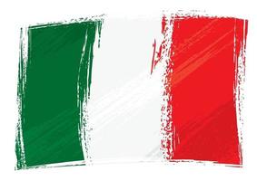 drapeau italie grunge vecteur