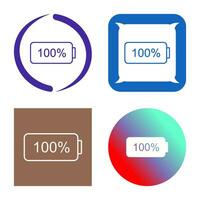 icône de vecteur de batterie pleine unique