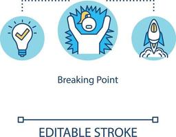 icône de concept de point de rupture vecteur